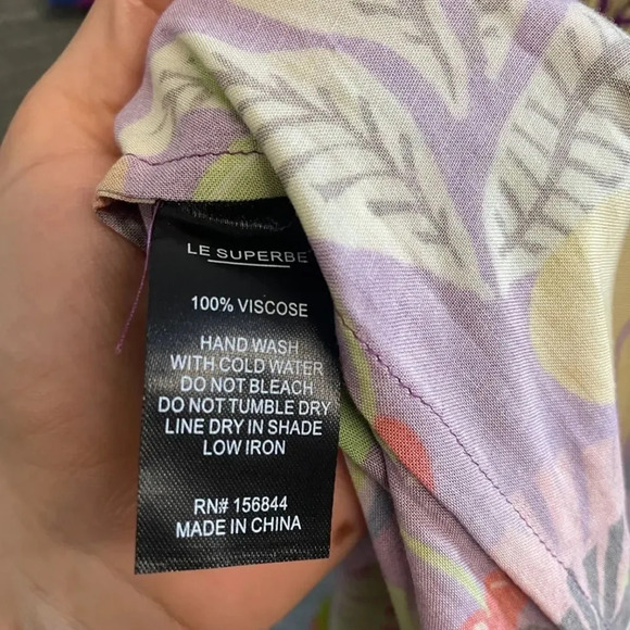 Le Superbe Floral Muse Asymmetric Tie Front Midi Dress NWT Revolve Brand Tropica - Picture 9 of 15